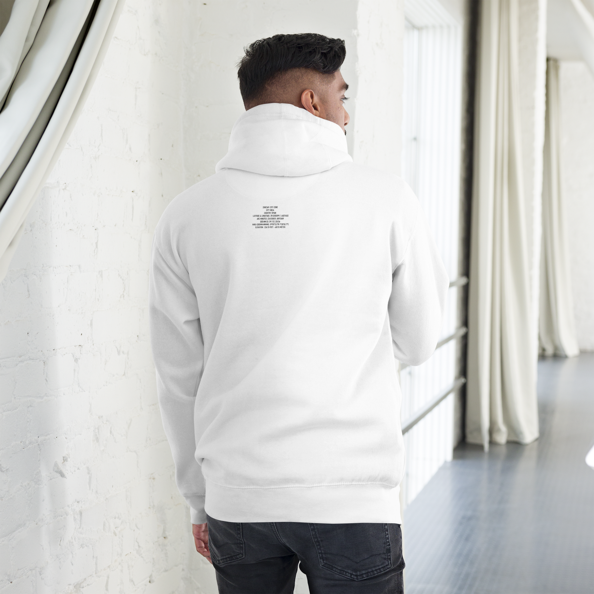 H01C UNLEASH IBIZA HOODIE - ZONE369 - White Hoodie back