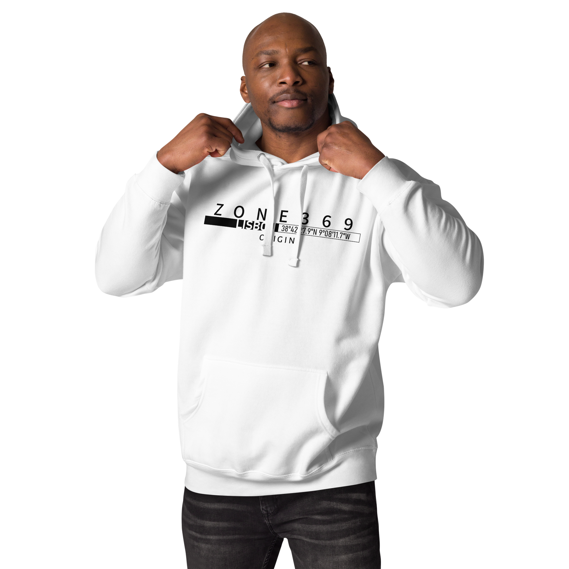 H01C UNLEASH LISBON HOODIE - ZONE369 - White Hoodie front