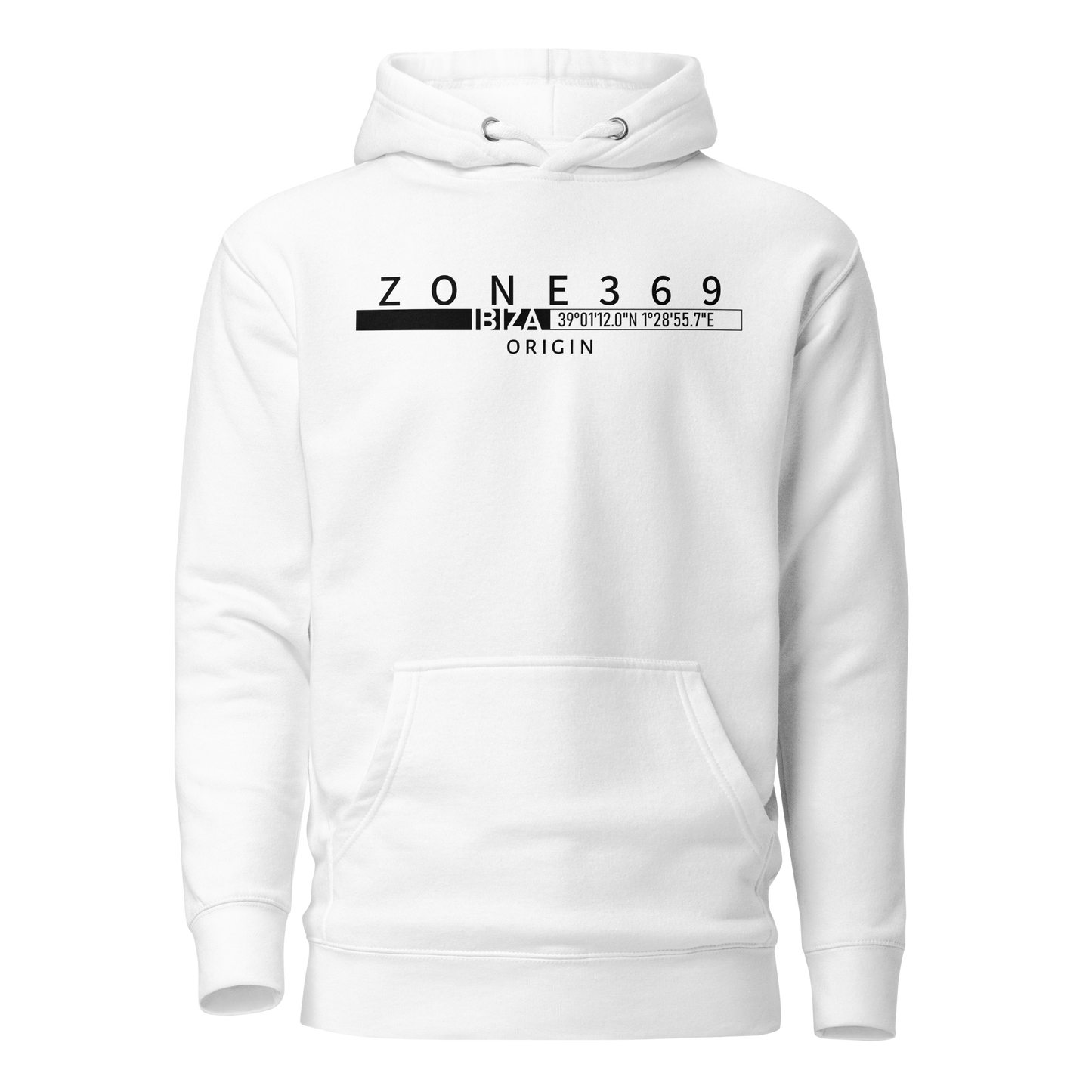 H01C UNLEASH IBIZA HOODIE - ZONE369 - White Hoodie front