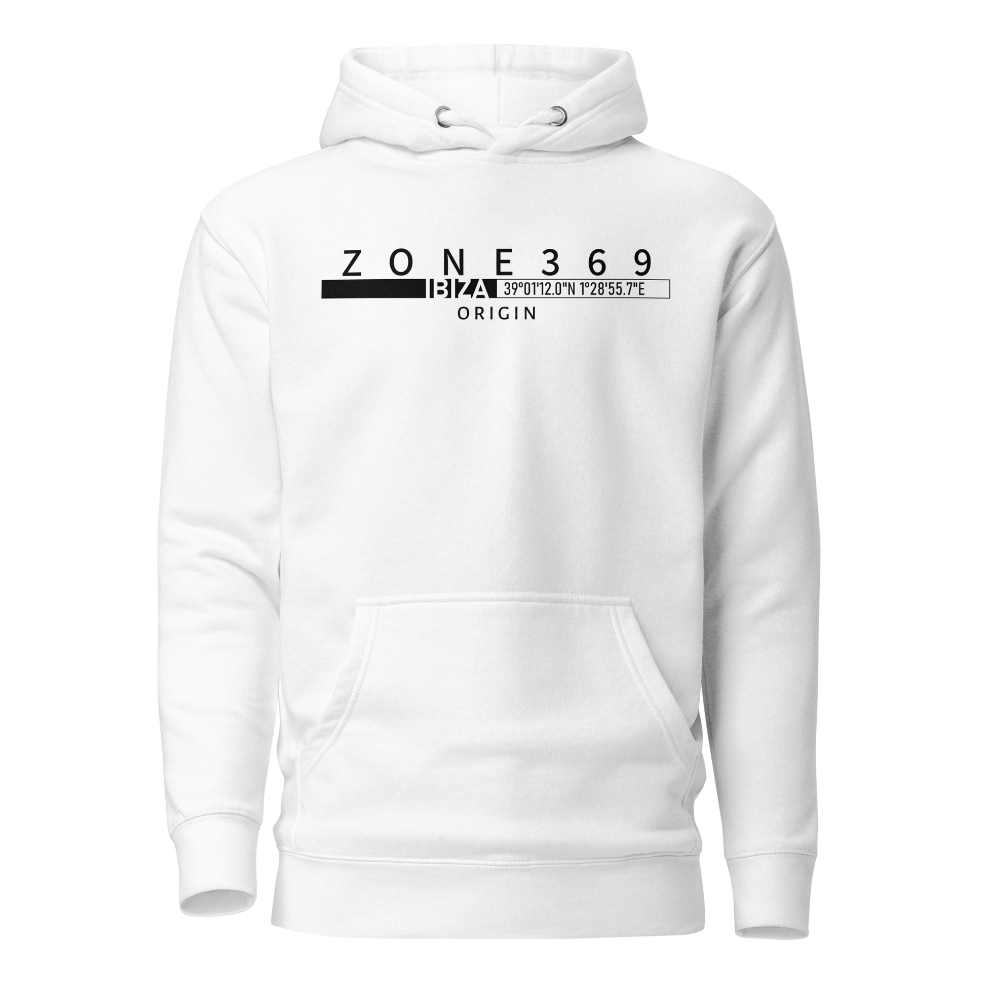 H01C UNLEASH IBIZA HOODIE - ZONE369 - White Hoodie front